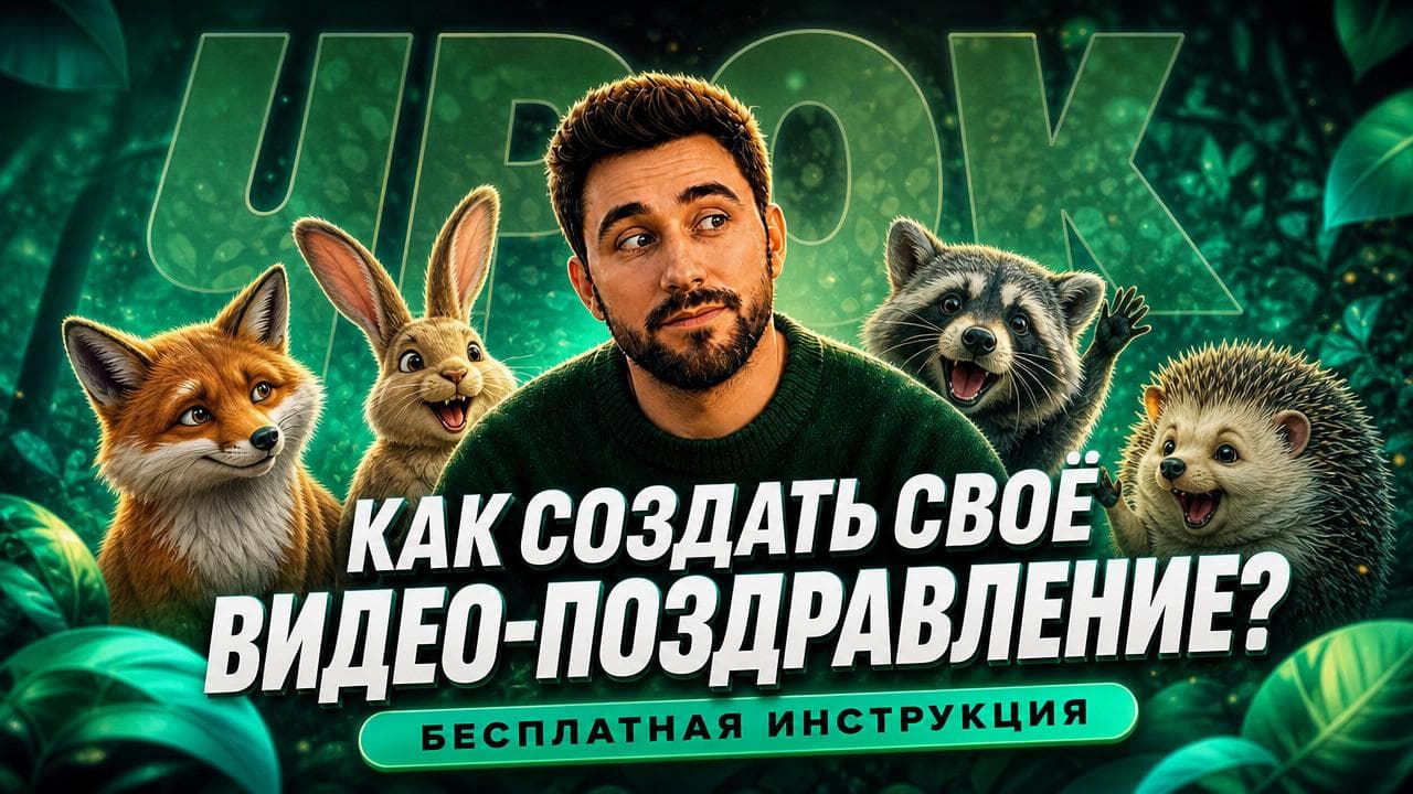 Видео-поздравление и открытки через нейросети