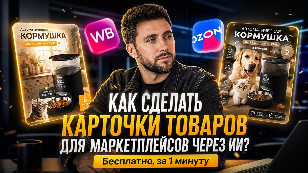 Нейросети для созданий карточек для ВБ и Озон