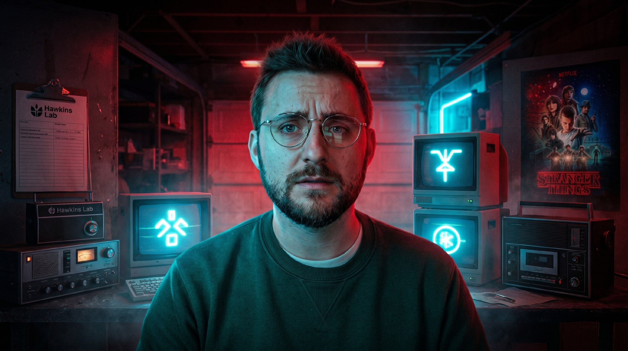 Результат генерации ИИ фото по промпту "Очень странные дела" через нейросеть Nano Banana 2